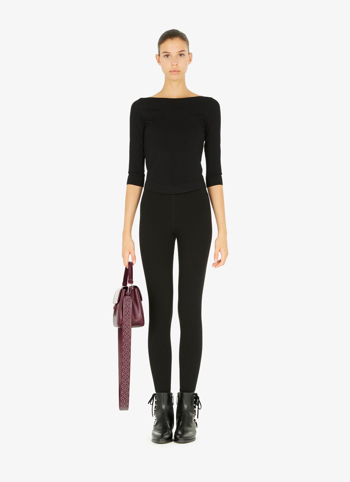 CLOSED BAG IM C.LUX CLOU ARABESQ. STRAP POURPRE ALAÏA PURPLE  CLOSED BAG IM C.LUX CLOU ARABESQ. STRAP POURPRE